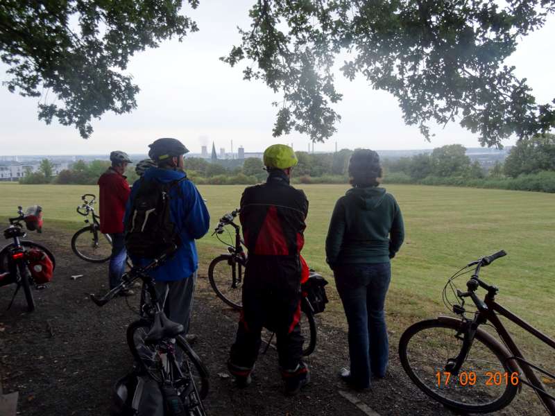 IfR-Regionalgruppe vor Stadtsilhouette Wolfsburg