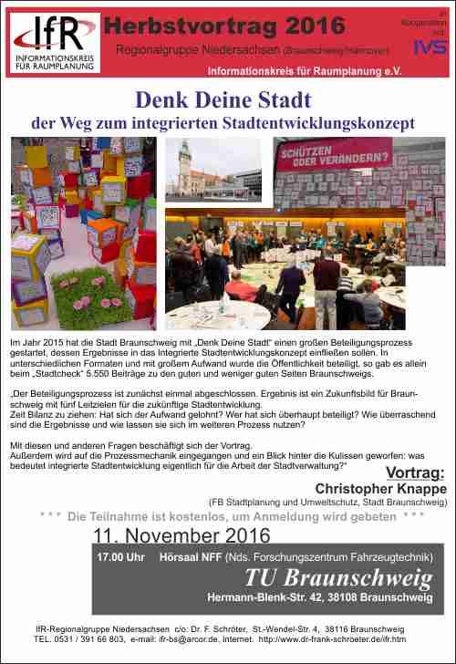 IfR-Herbstvortrag 2016